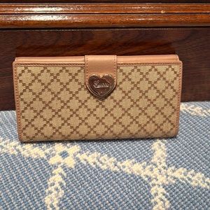 Gucci Double Flap Long Wallet with Heart Closure